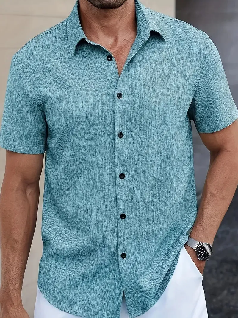 Michael Linen Short Sleeve Shirt for Men