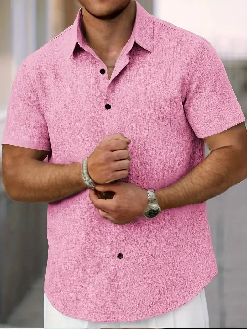 Michael Linen Short Sleeve Shirt for Men