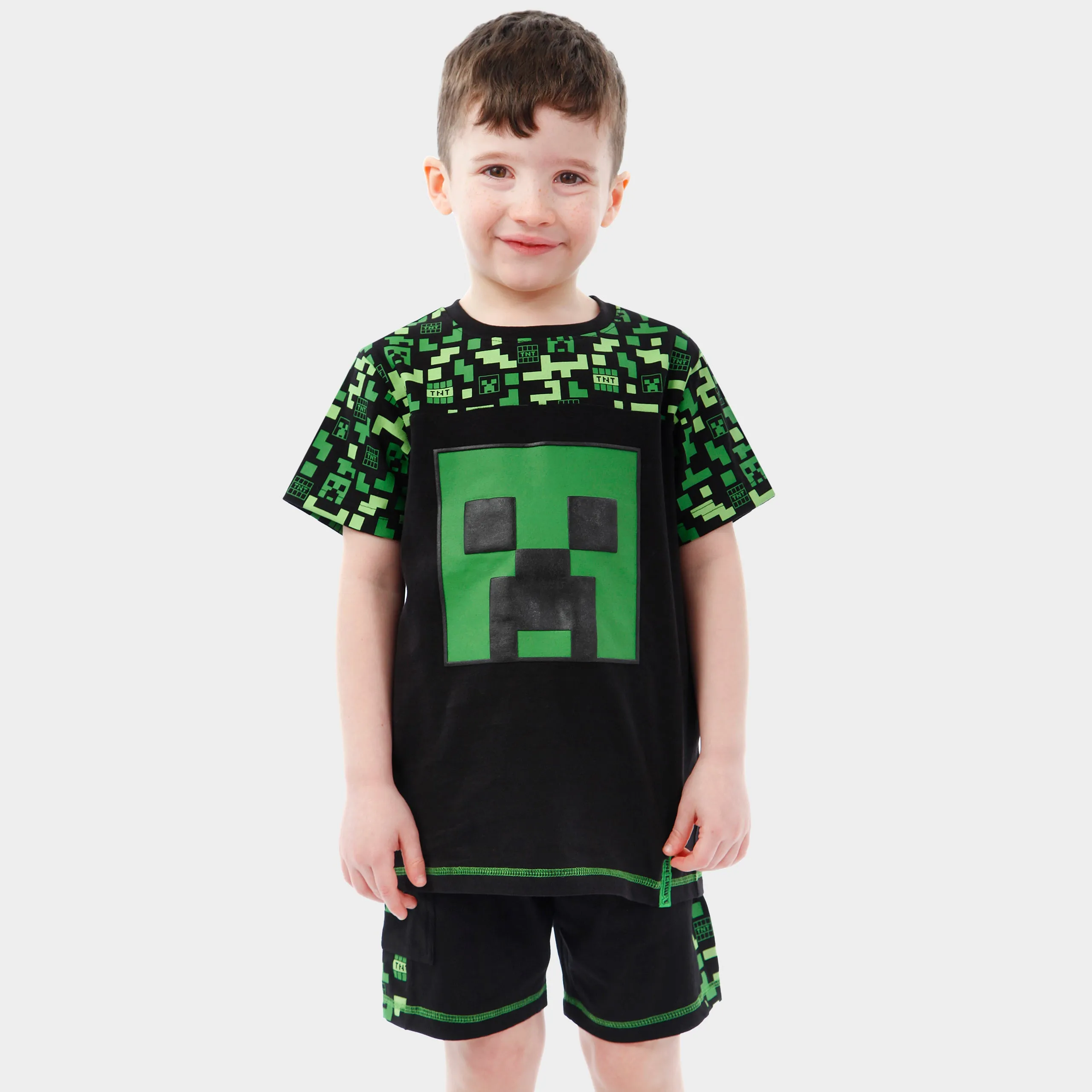 Minecraft Creeper Top and Shorts