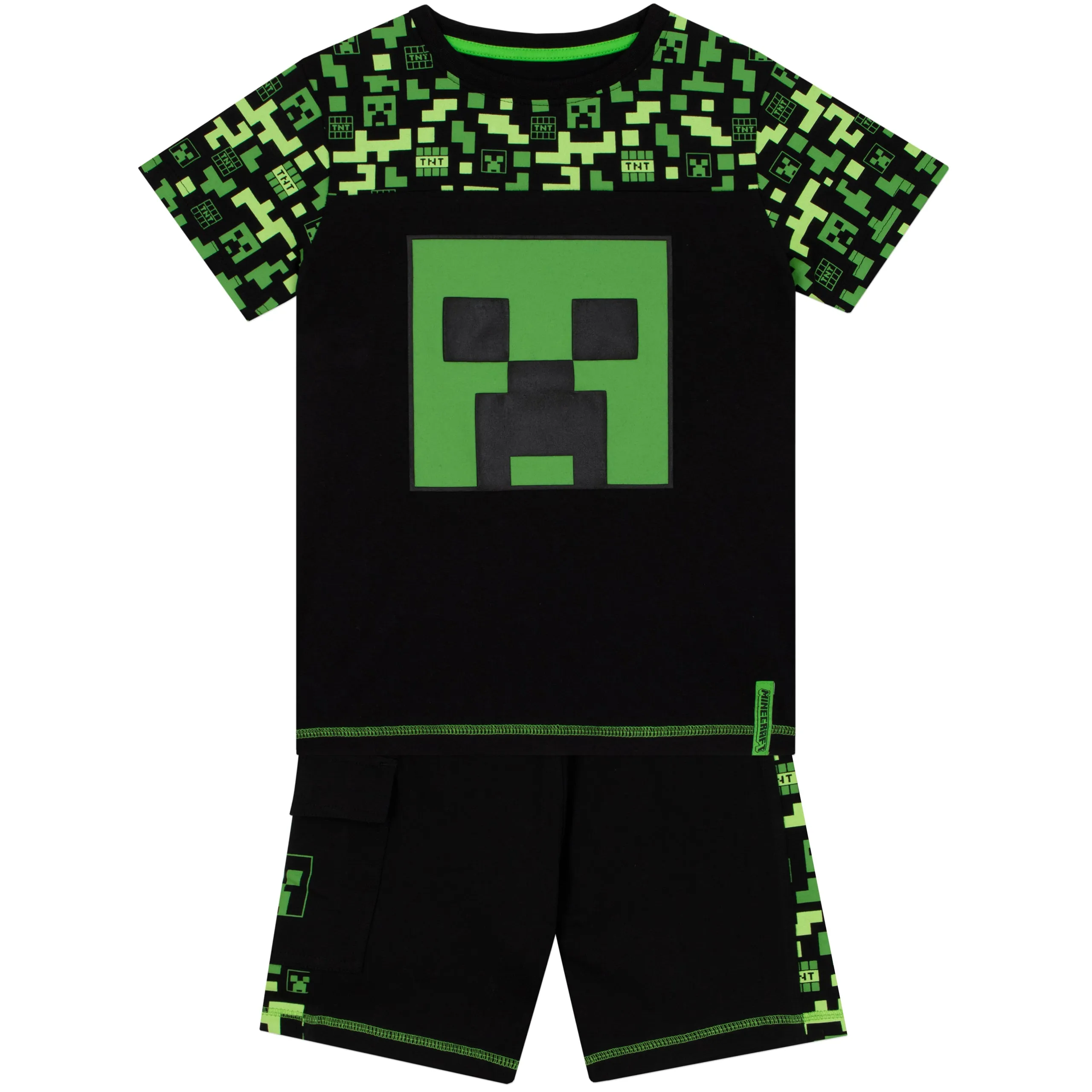 Minecraft Creeper Top and Shorts