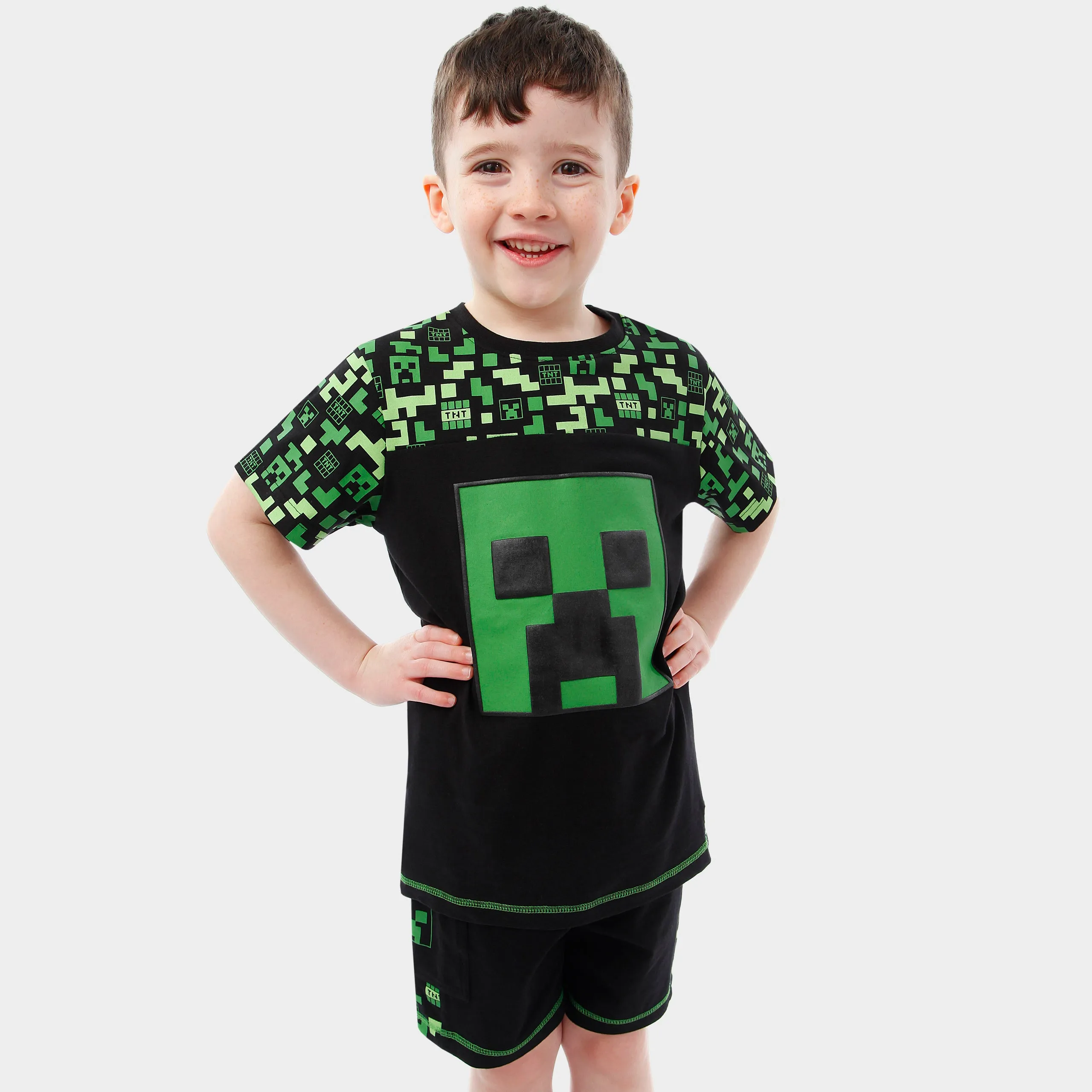 Minecraft Creeper Top and Shorts