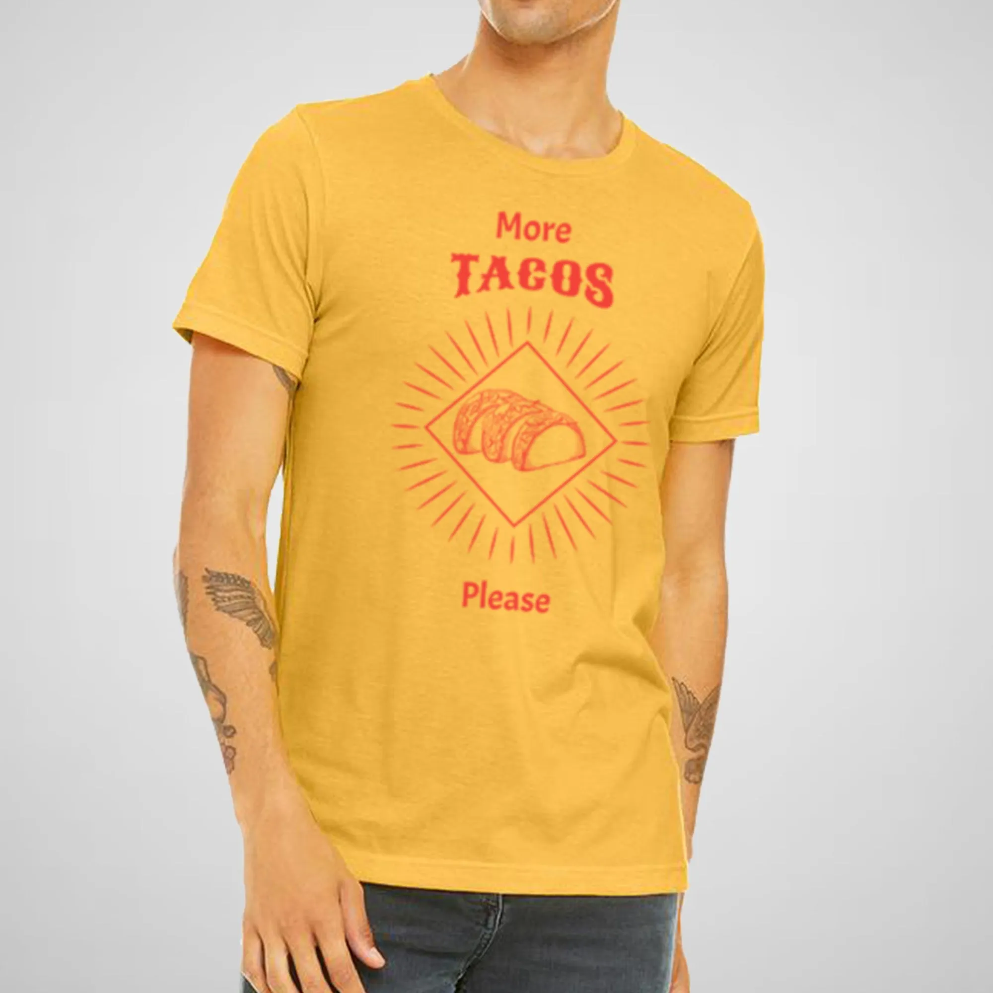 More Tacos Please - Adult Unisex Jersey Crew Tee