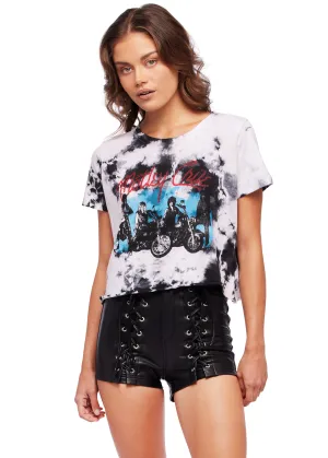 Motley Crue Cropped Tie Dye Band Shirt by Prince Peter