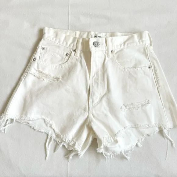MOUSSY Montclair High Rise Shorts White