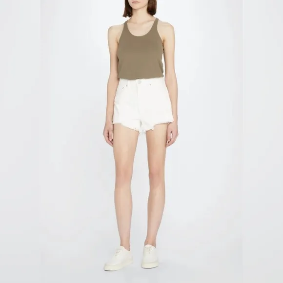 MOUSSY Montclair High Rise Shorts White