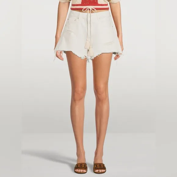 MOUSSY Montclair High Rise Shorts White