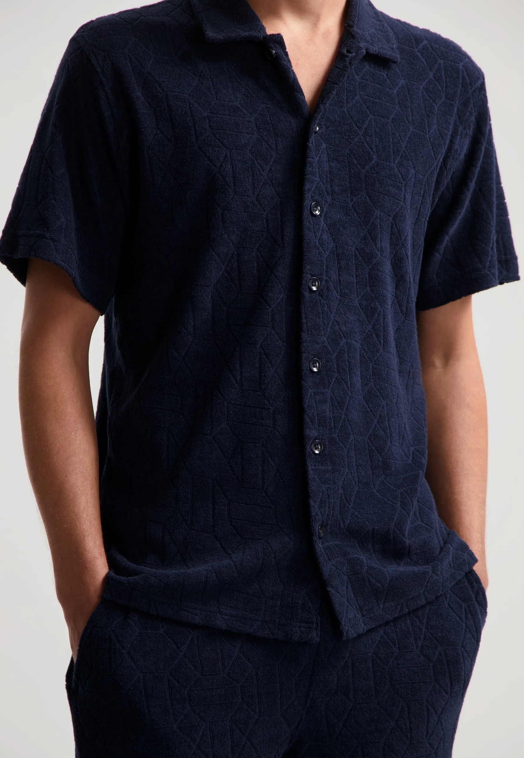 Myron Shirt Jacquard Toweling