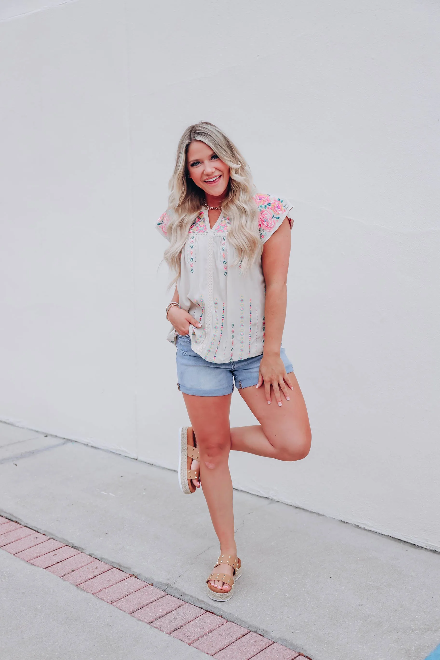 Natural Life Embroidered Blouse