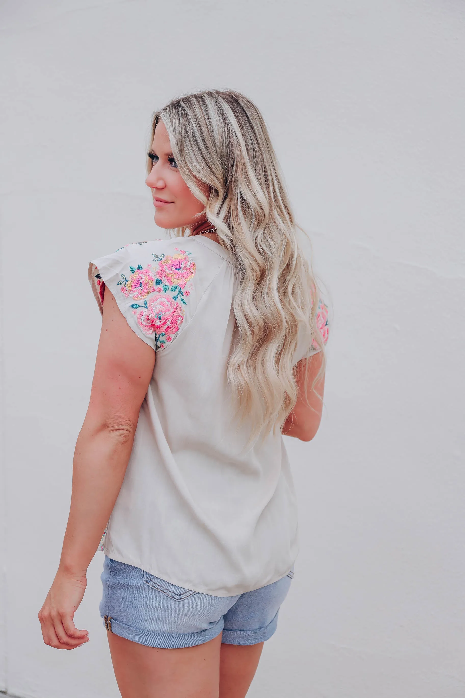 Natural Life Embroidered Blouse