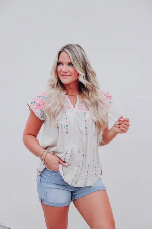 Natural Life Embroidered Blouse