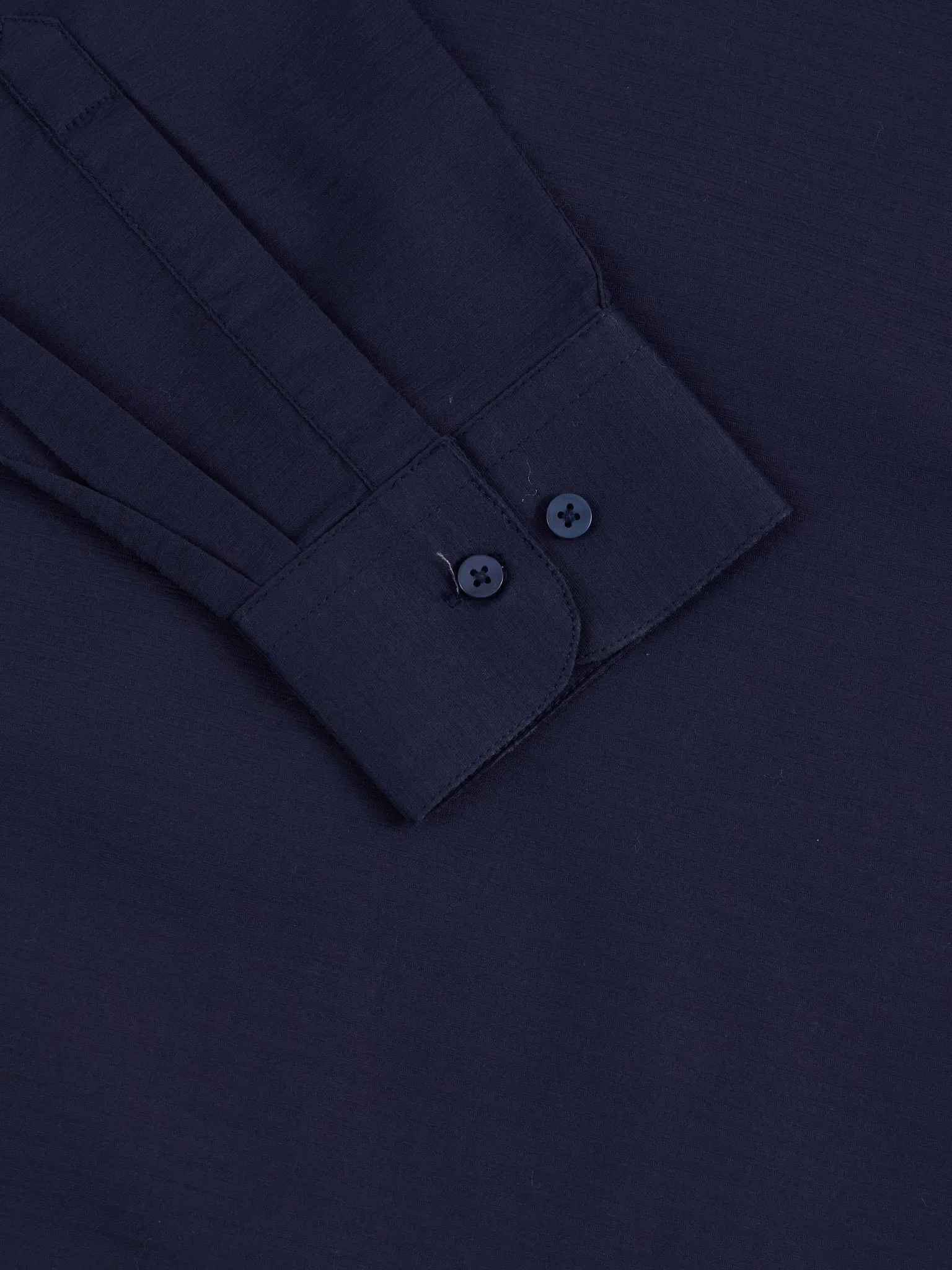 Navy Chinese Collar Slim Fit Shirt