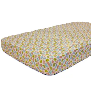 Nest Fitted Sheet Grey Multi Color Tan Embroidered Nature