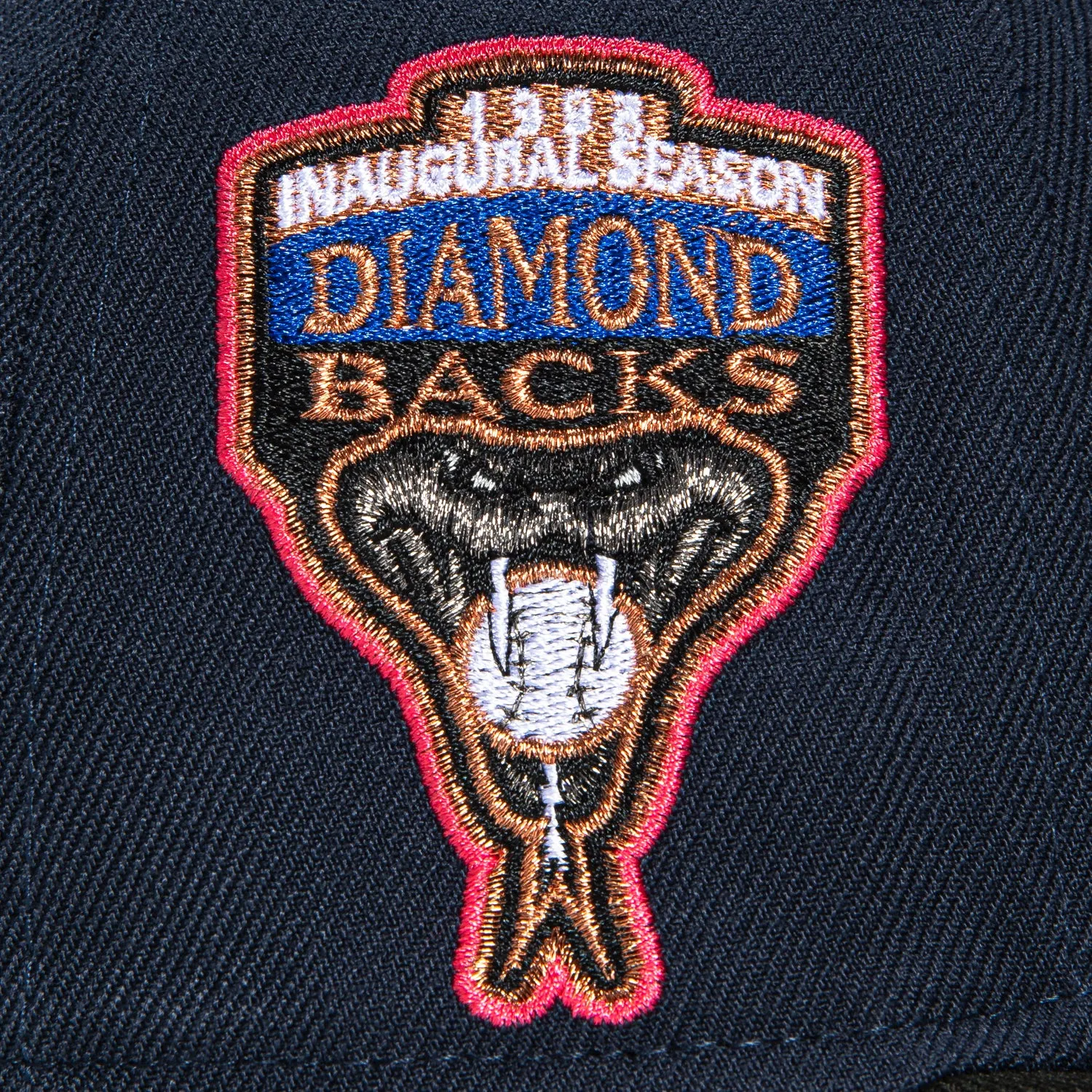 New Era 59Fifty Arizona Diamondbacks Inaugural Patch Upside Down Hat - Navy, Black, Metallic Copper