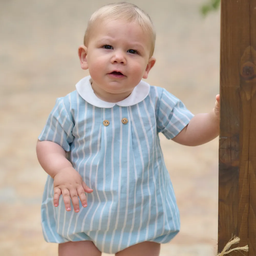 New In Rapife Boys Striped Romper