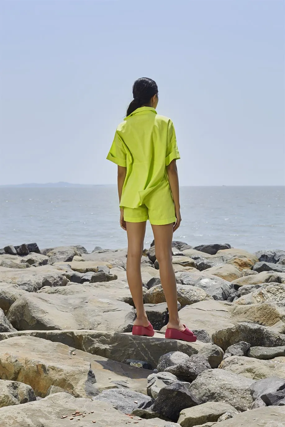 New Season Summer/Fall 24-Top Green Ekin Cotton Neon-MT Ekin Shirt-Neon Green-Fashion Edit Mati