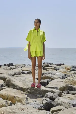 New Season Summer/Fall 24-Top Green Ekin Cotton Neon-MT Ekin Shirt-Neon Green-Fashion Edit Mati