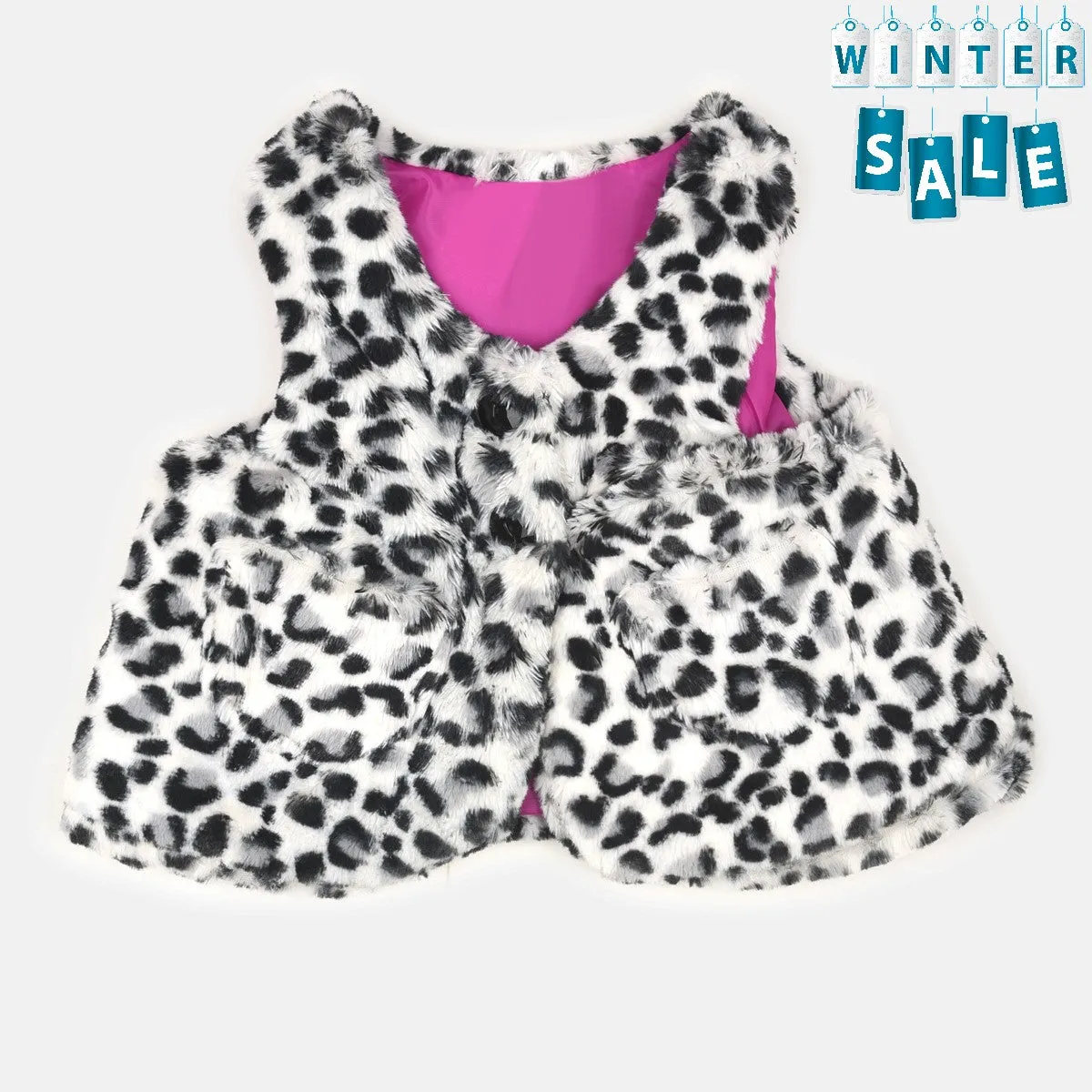 Nmet Leopard Super Comfy Fur Sleeveless Jacket 12190