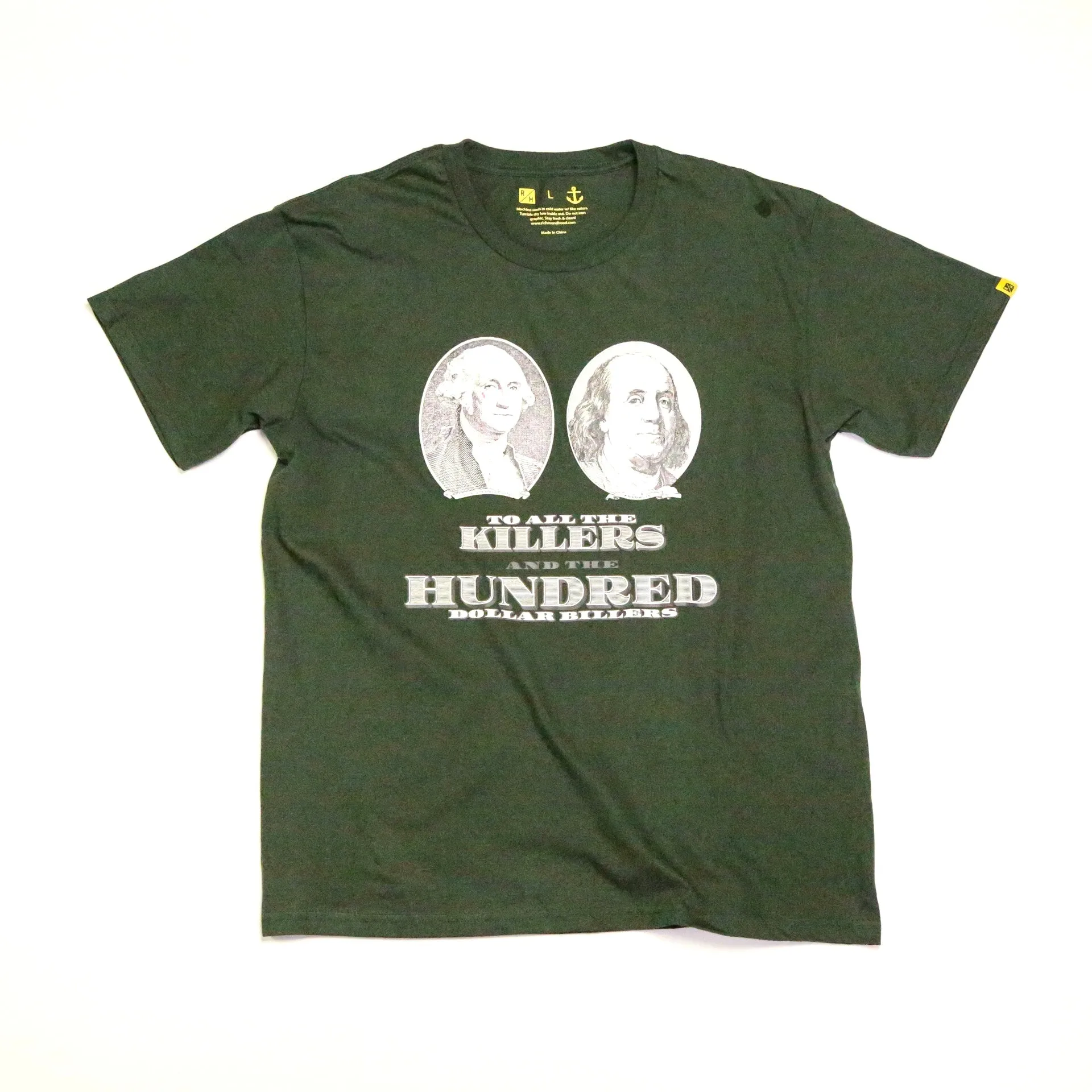 No Feelings T Shirt - Money Green