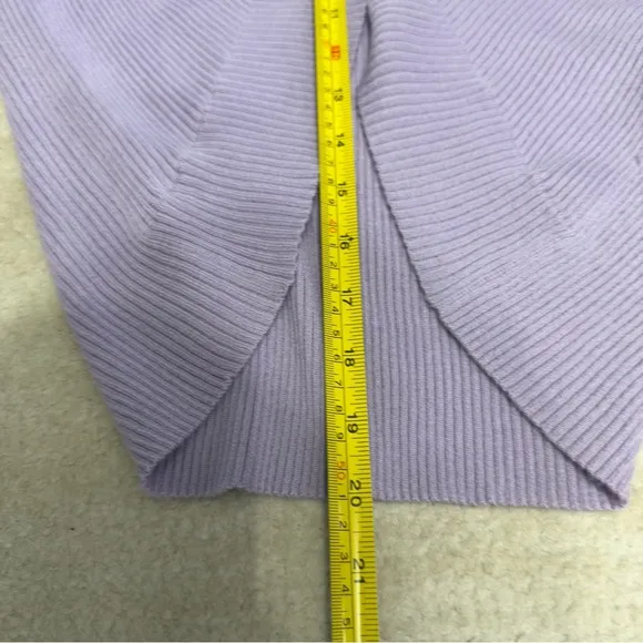 Nordstrom 100% Cashmere Cardigan Lilac Purple Pastel Cropped Women's Medium