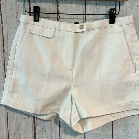 NWT J. Crew 3&quot; suit short in textured linen blend