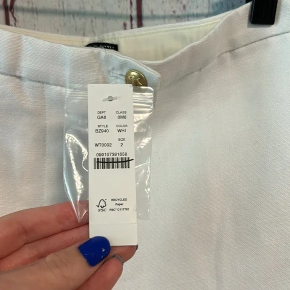 NWT J. Crew 3&quot; suit short in textured linen blend