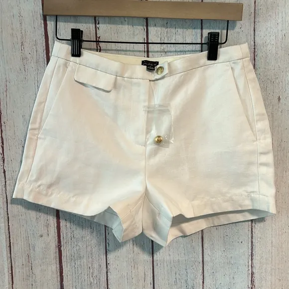 NWT J. Crew 3&quot; suit short in textured linen blend