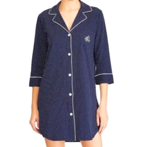 NWT Lauren Ralph Lauren Super Soft Cotton Sleep Shirt Size L