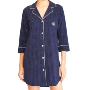 NWT Lauren Ralph Lauren Super Soft Cotton Sleep Shirt Size L