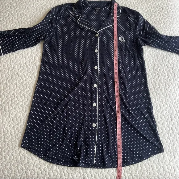 NWT Lauren Ralph Lauren Super Soft Cotton Sleep Shirt Size L
