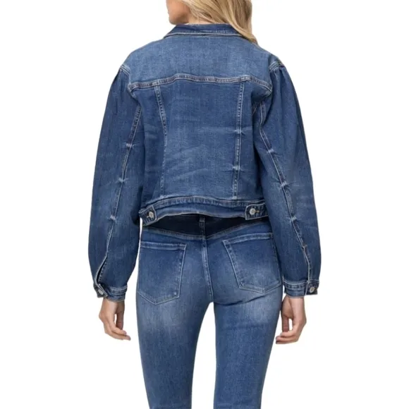 NWT Vervet By Flying Monkey Balloon Sleeve Denim Jacket Sizes (XS,Small)