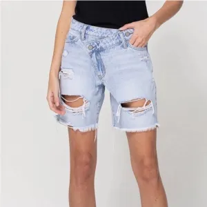 NWT - Vervet - MICA Boyfriend Shorts - Asymmetrical Waistband - size XL