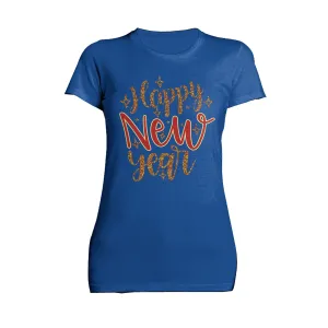 NYE Happy New Year Stars Sparkle Bling Party Eve Celebration Women's T-Shirt
