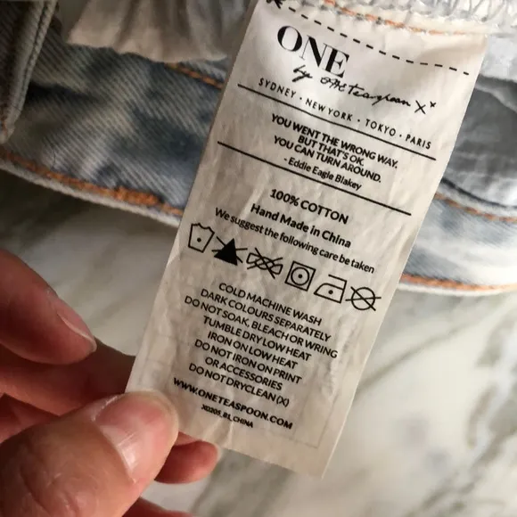 One Teaspoon Chargers Distressed Denim Shorts 24