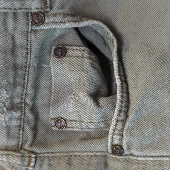 One Teaspoon Le Wolves Olive Green Cut Off Shorts Size 26