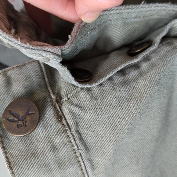One Teaspoon Le Wolves Olive Green Cut Off Shorts Size 26