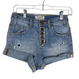 One X One Teaspoon Harlets High Rise Exposed Button Fly Jean Shorts 27