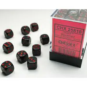 Opaque Black/Red D6 36PK