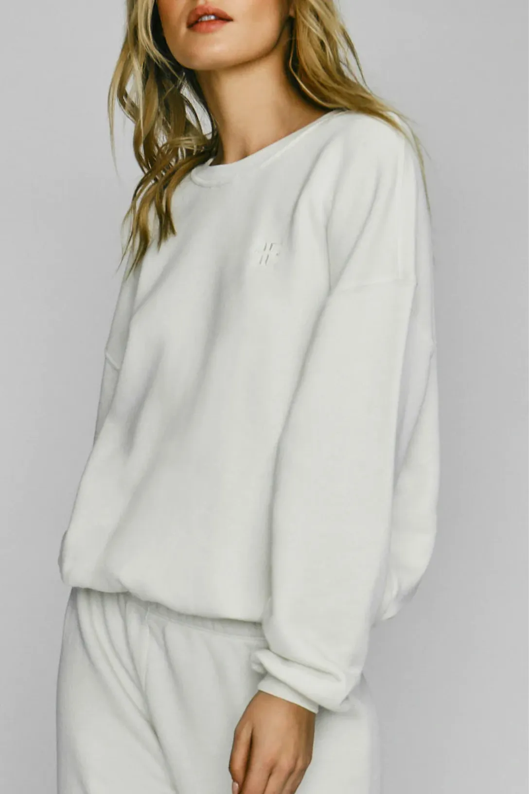 Oversized Crewneck Sweatshirt | Cream