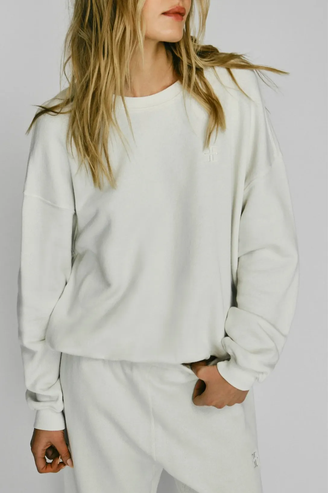 Oversized Crewneck Sweatshirt | Cream