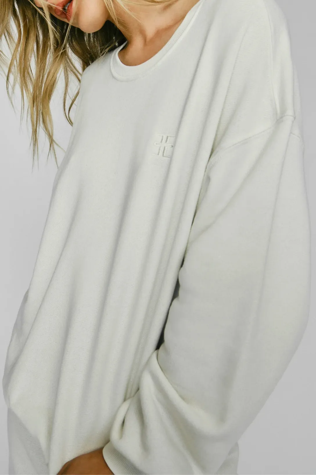 Oversized Crewneck Sweatshirt | Cream