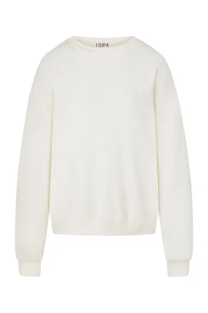 Oversized Crewneck Sweatshirt | Cream