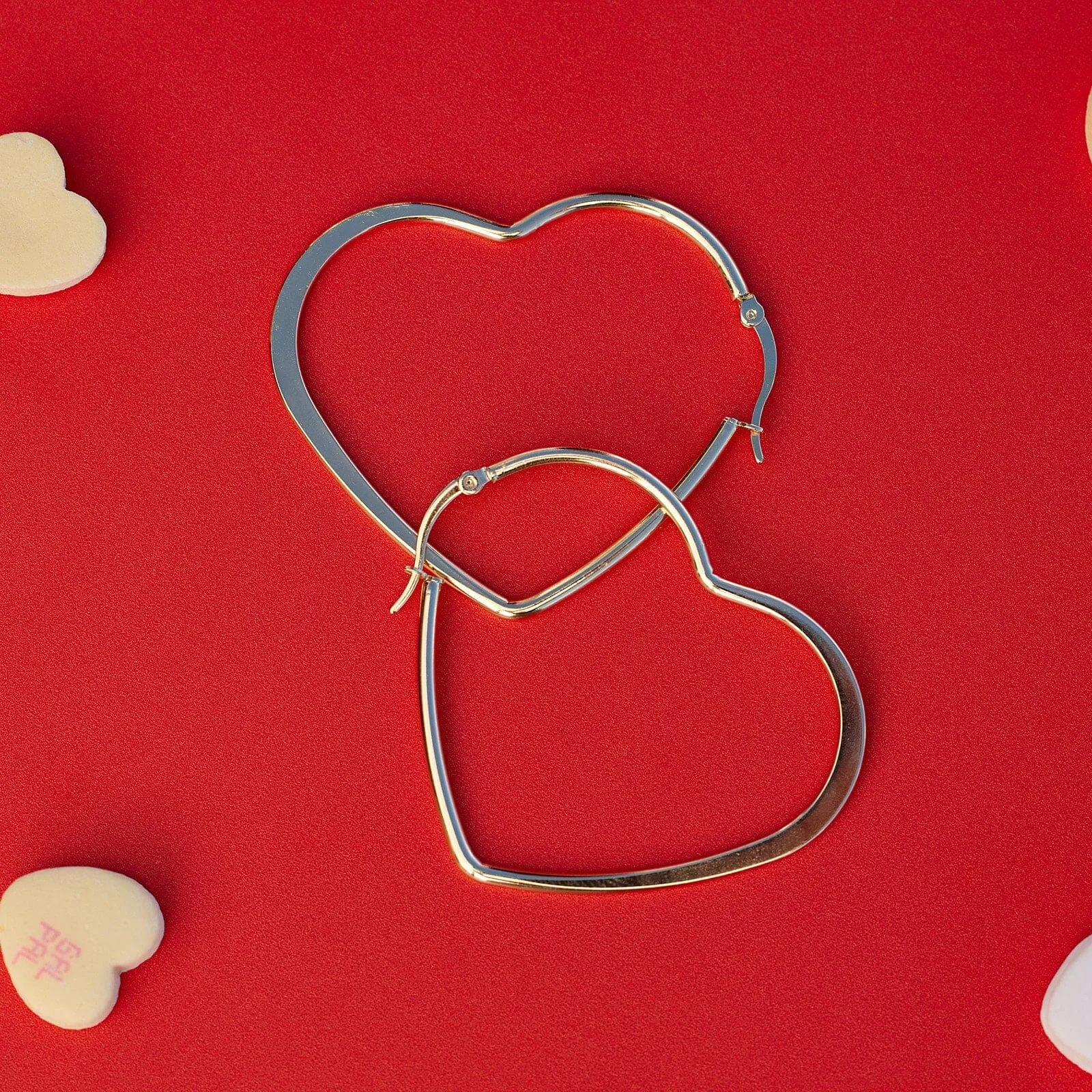 Oversized Heart Hoop Earrings