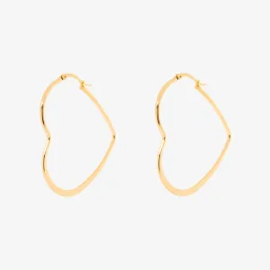Oversized Heart Hoop Earrings