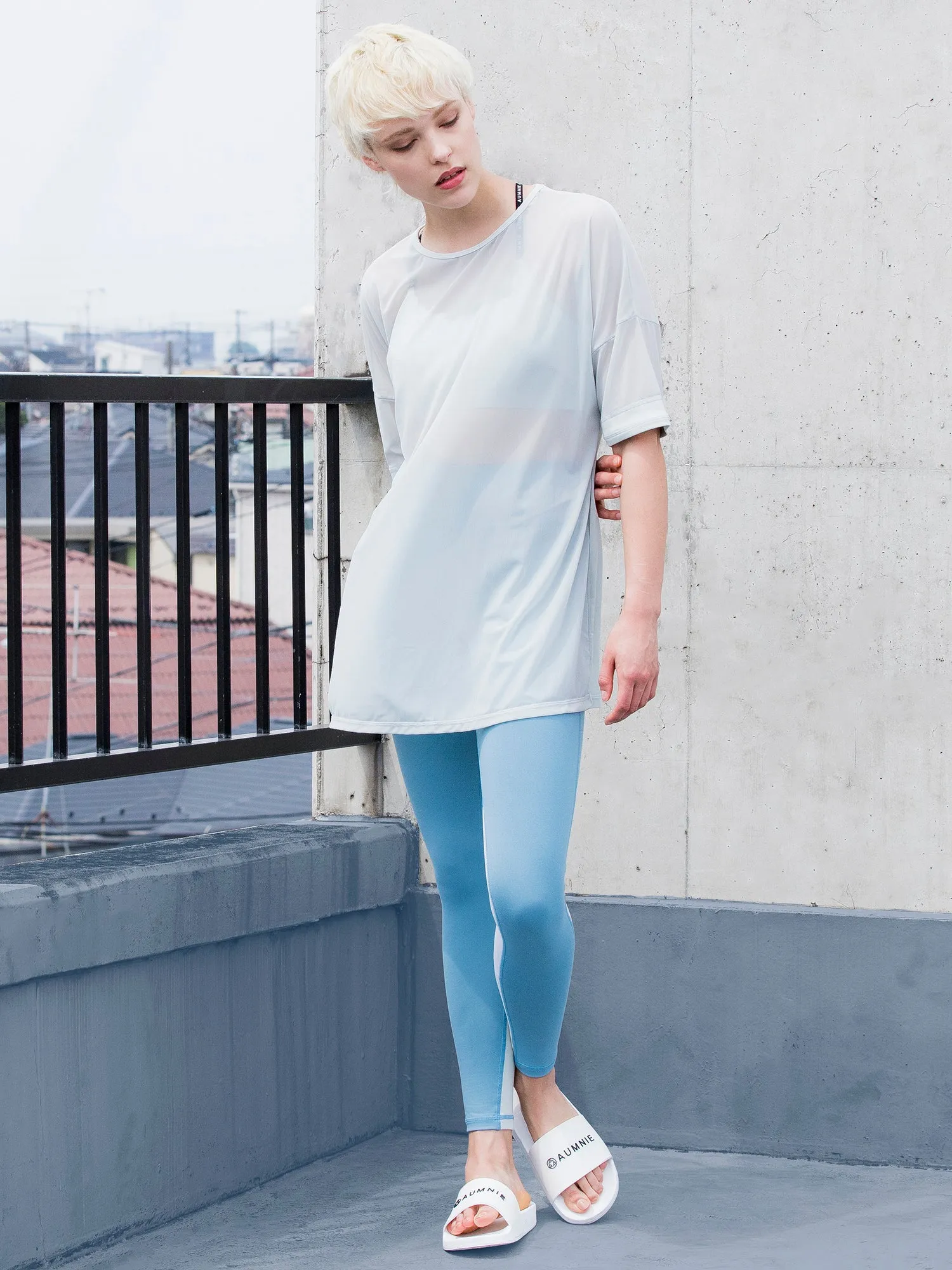 OVERSIZED MESH TEE, SEASALT