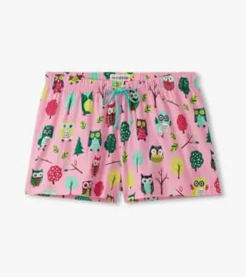 owls women's sleep shorts