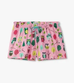 owls women's sleep shorts