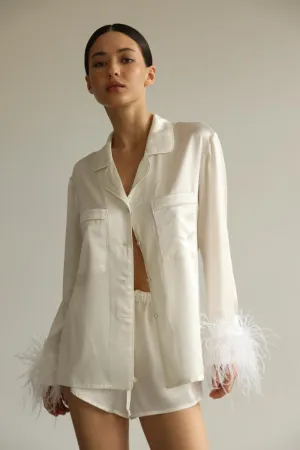 Pajama set - White feather