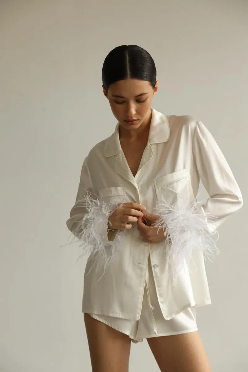 Pajama set - White feather