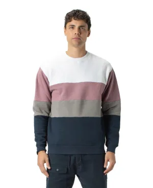 Panel Crew Sweat White Dk Musk
