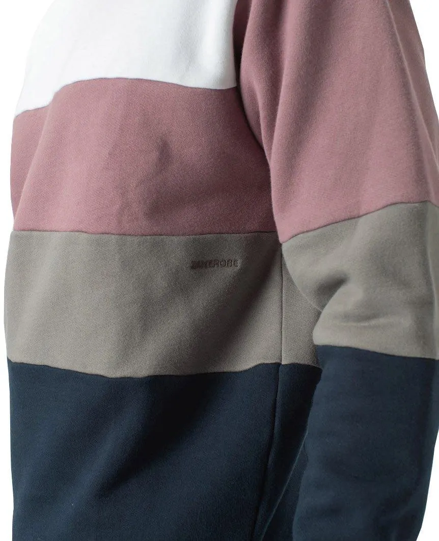 Panel Crew Sweat White Dk Musk